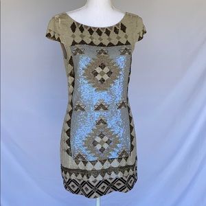 AllSaints Art Deco Sequins Dress